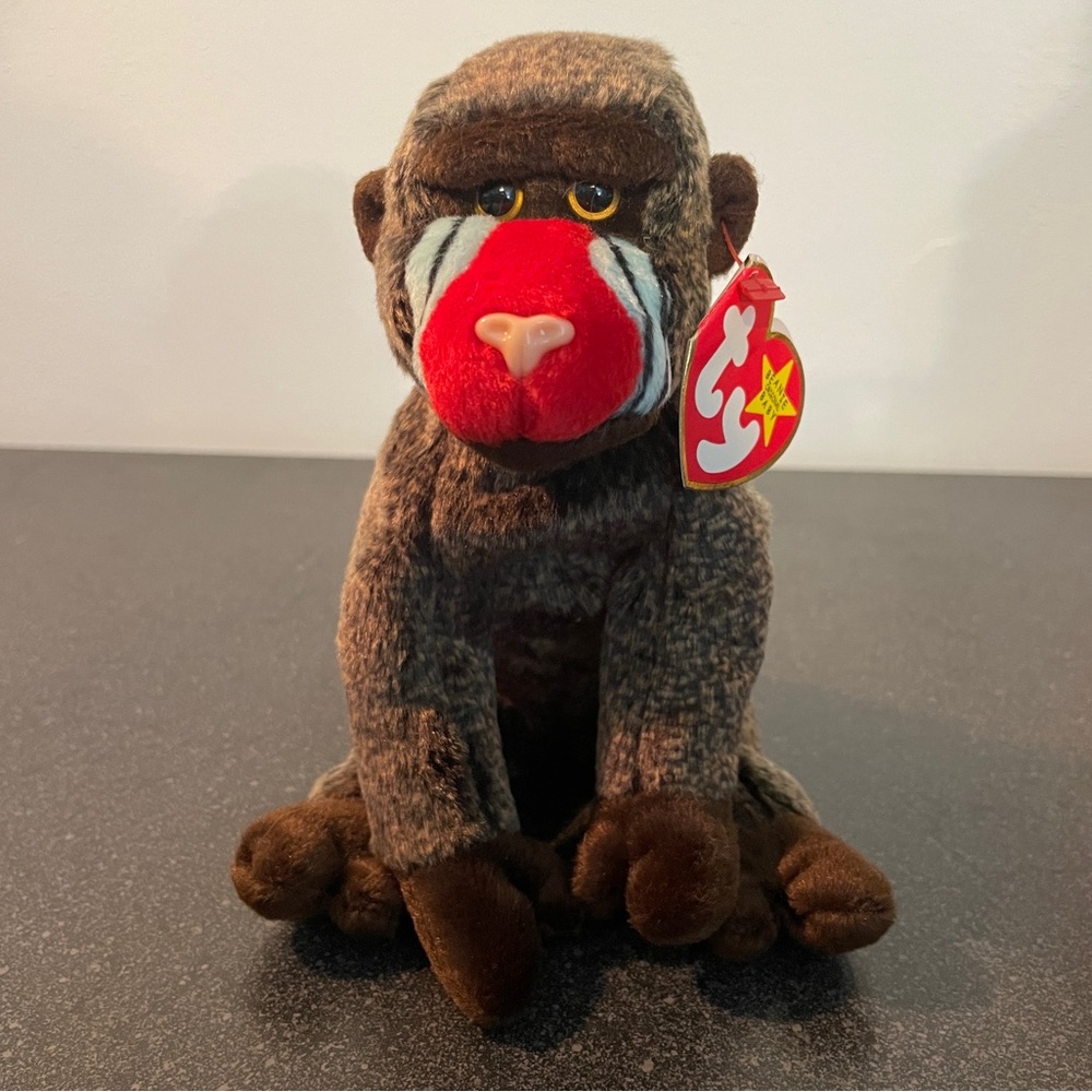 3/$12! Ty Beanie Baby - Cheeks the Chip - MWMT!
